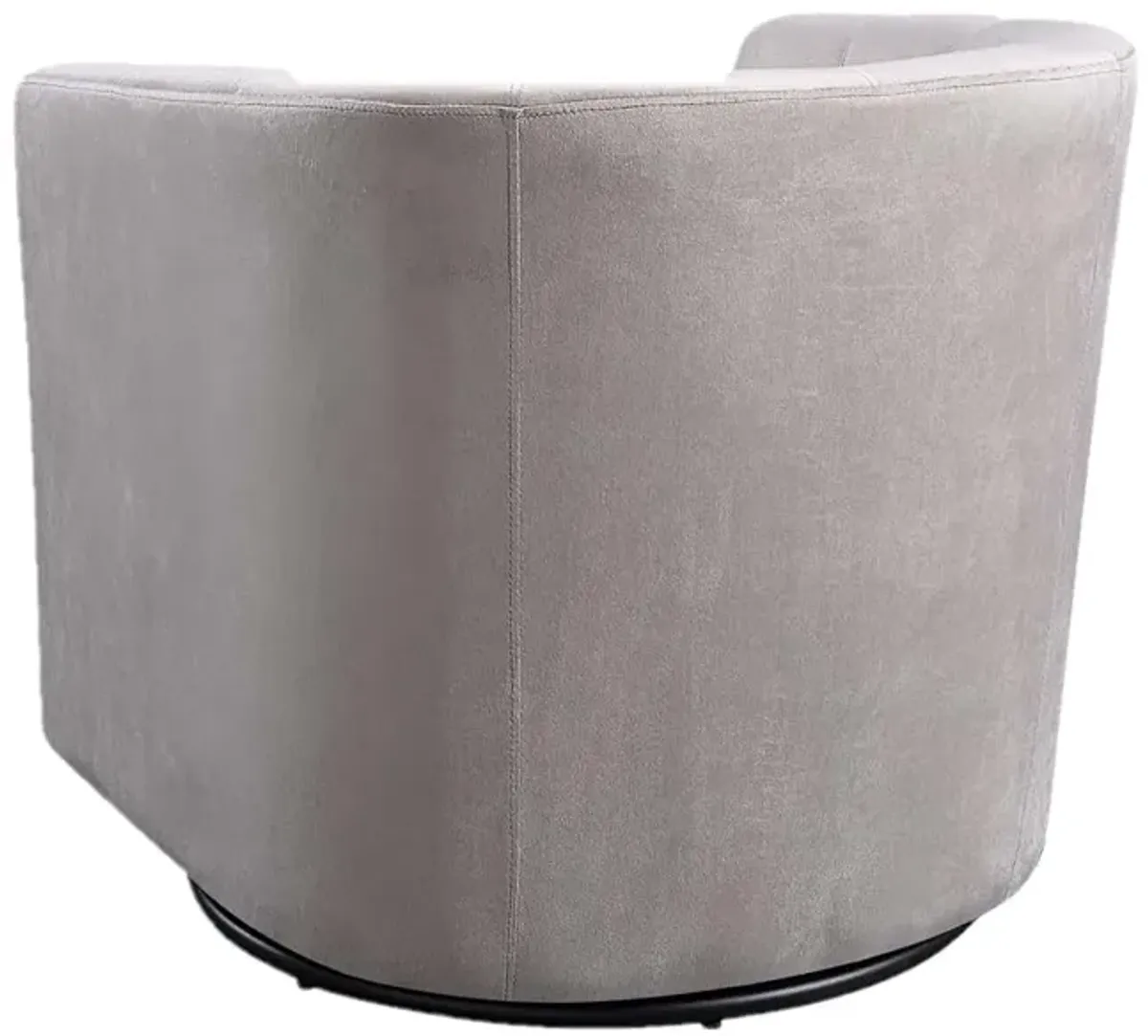 Kappa Swivel Chair (1 per box) in Taupe Velvet/Black Base