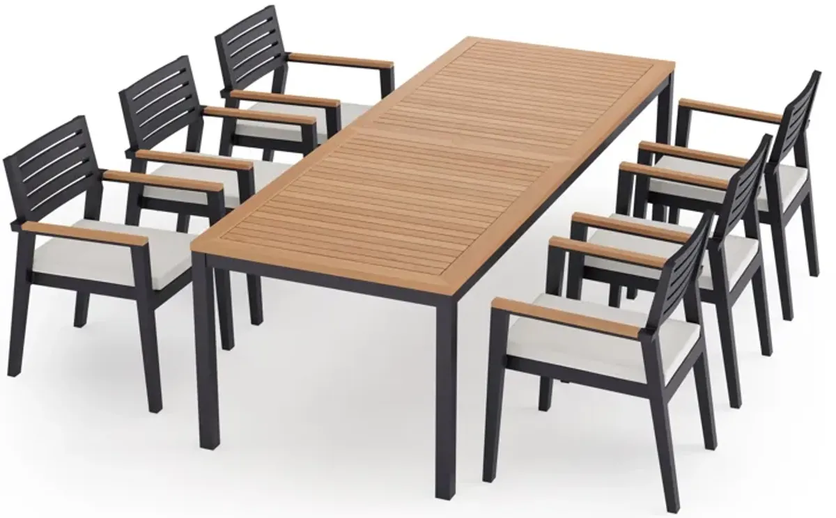 Rhodes 6 Seater Dining Set with 96 in. Table - Aluminum