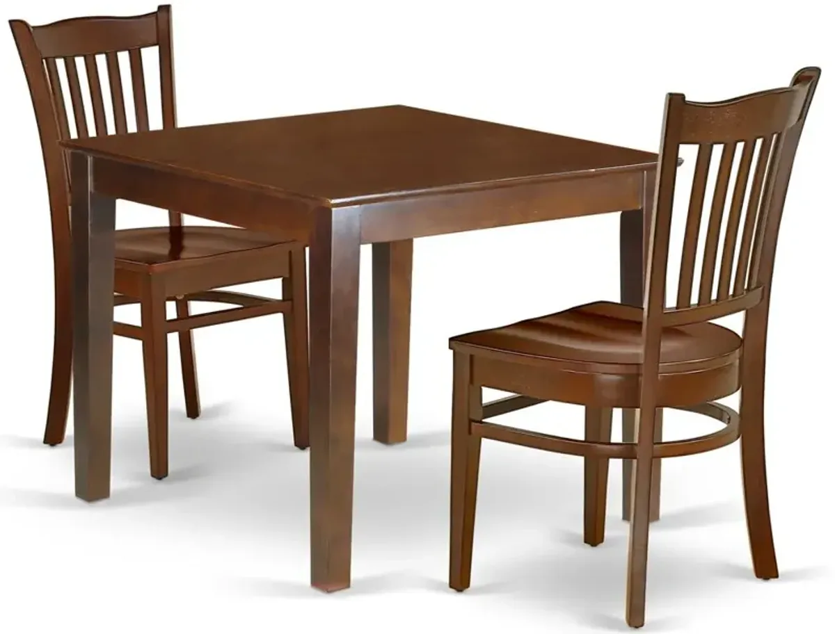 Dining Room Set Mahogany, OXGR3-MAH-W