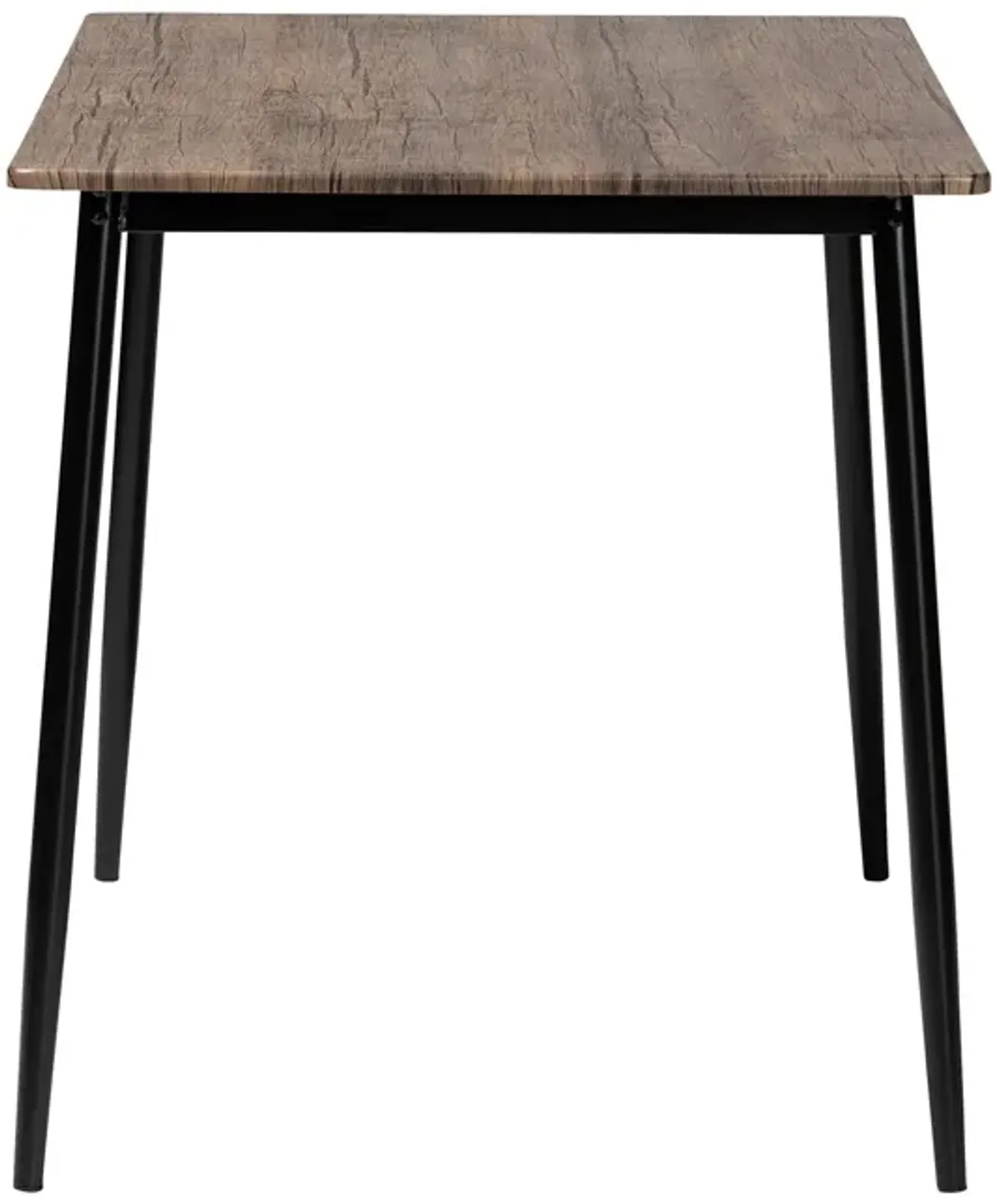 Baxton Studio Dalair Industrial Rustic Brown Wood and Metal Dining Table