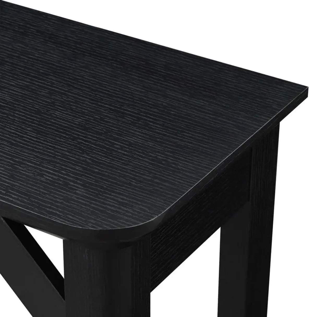 Convenience Concepts Winston Hall Table with Shelf, Black