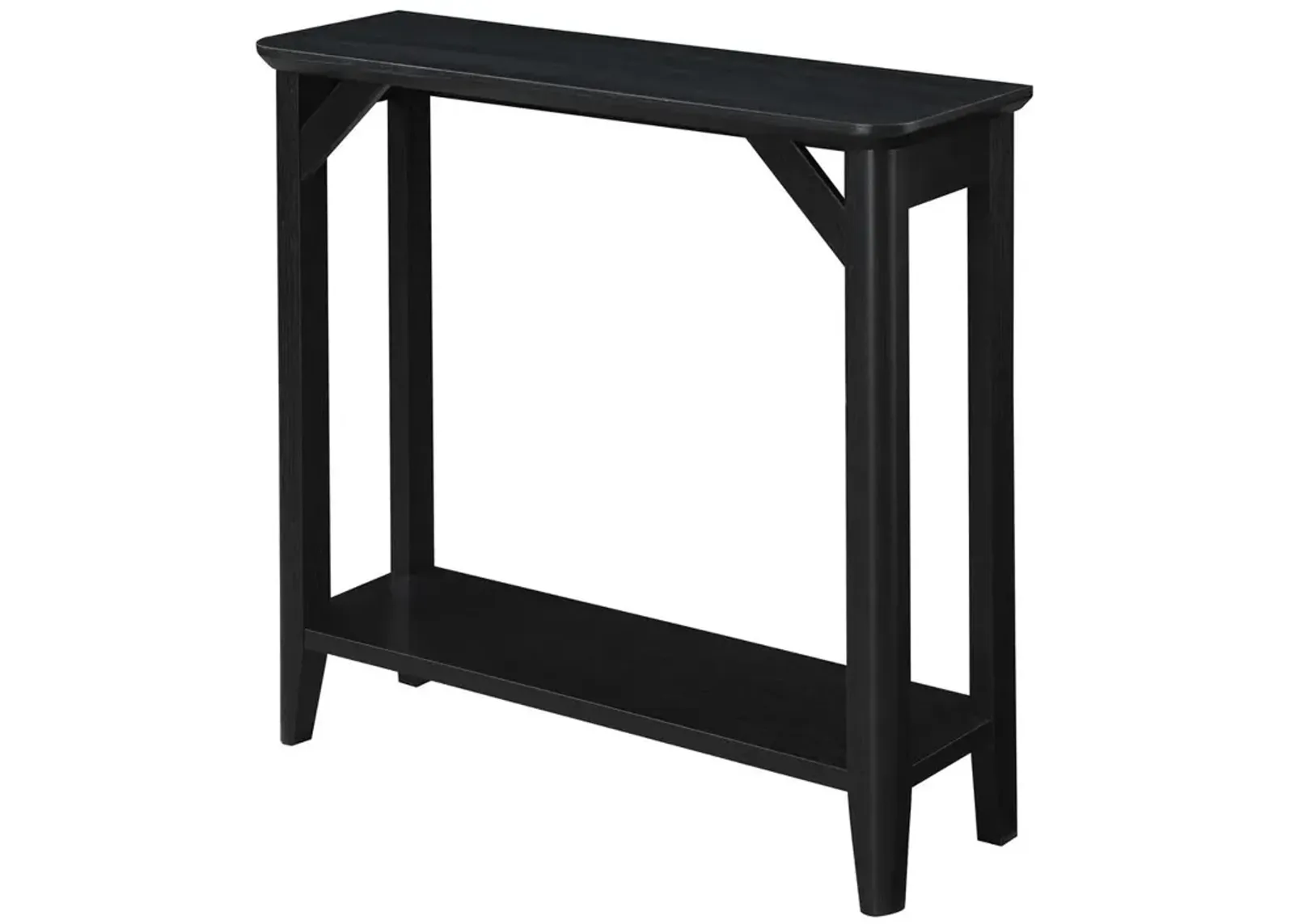 Convenience Concepts Winston Hall Table with Shelf, Black