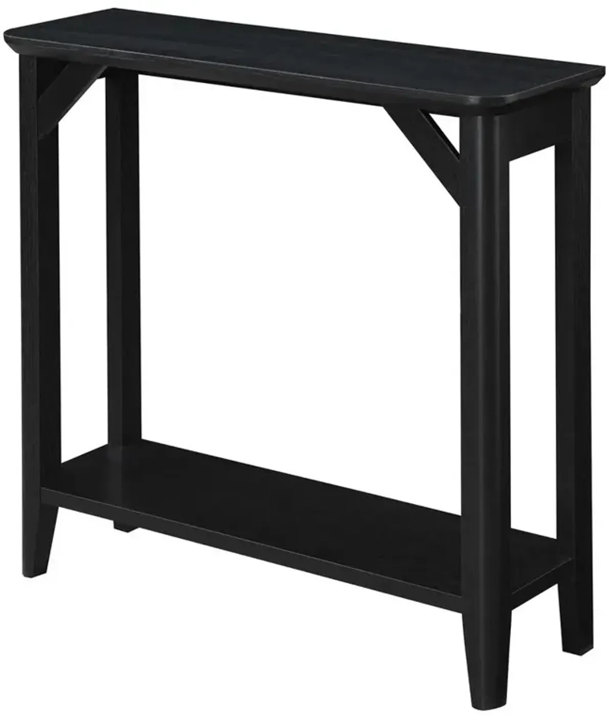 Convenience Concepts Winston Hall Table with Shelf, Black