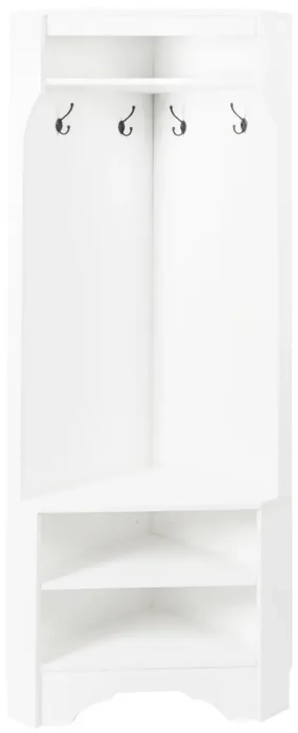 Merax Minimalist Corner Hall Tree with Shoe Bench