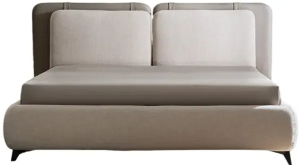 Casabianca Home Ayla Queen Storage Bed In Taupe Linen Fabric