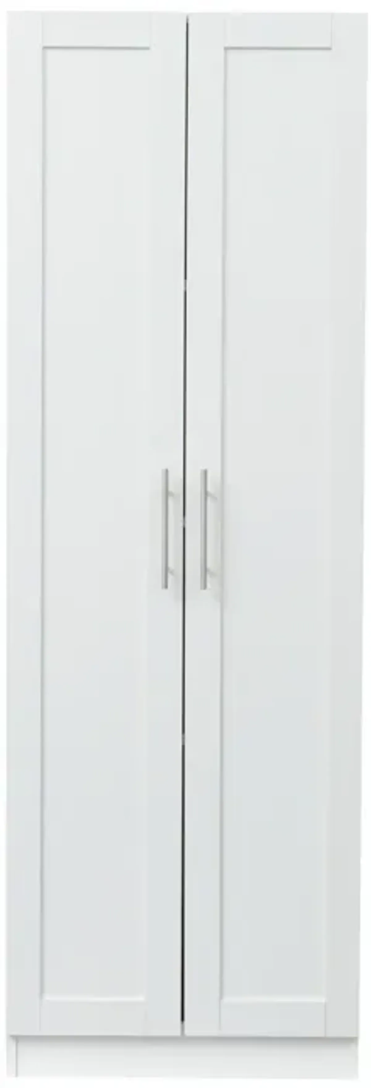 High Wardrobe And Kitchen Cabinet With 2 Doors And 3 Partitions To Separate 4 Storage Spaces