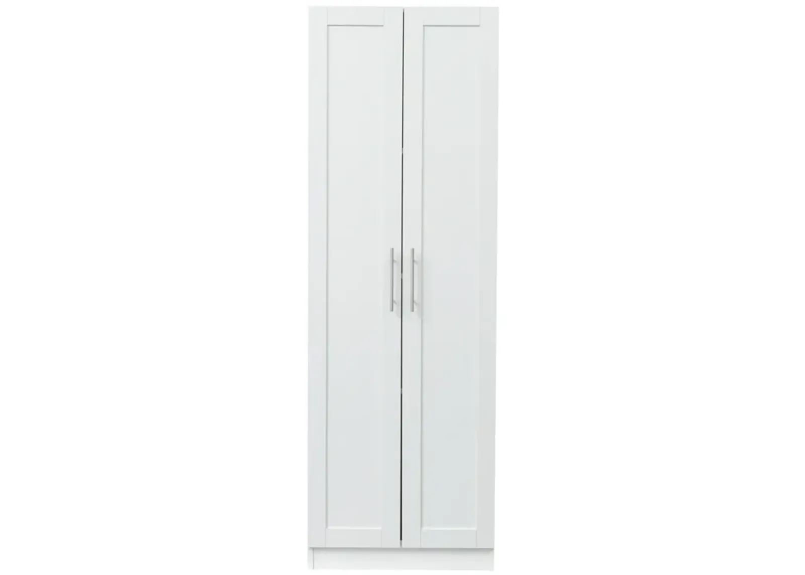 High Wardrobe And Kitchen Cabinet With 2 Doors And 3 Partitions To Separate 4 Storage Spaces