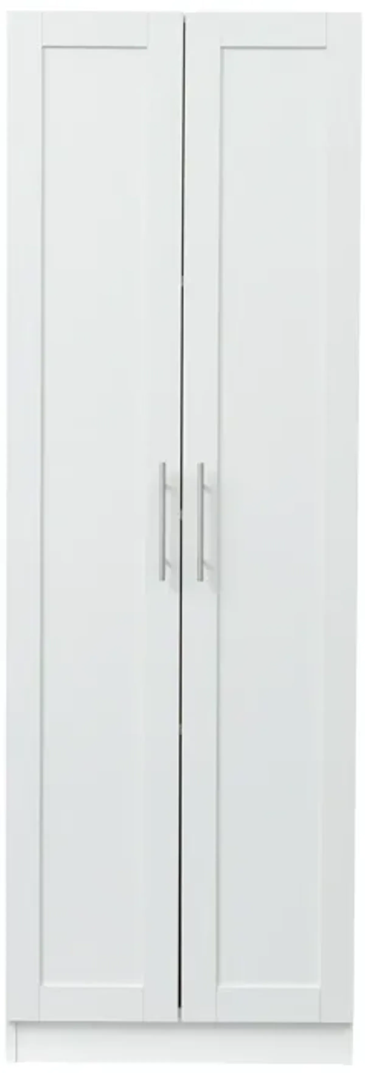 High Wardrobe And Kitchen Cabinet With 2 Doors And 3 Partitions To Separate 4 Storage Spaces