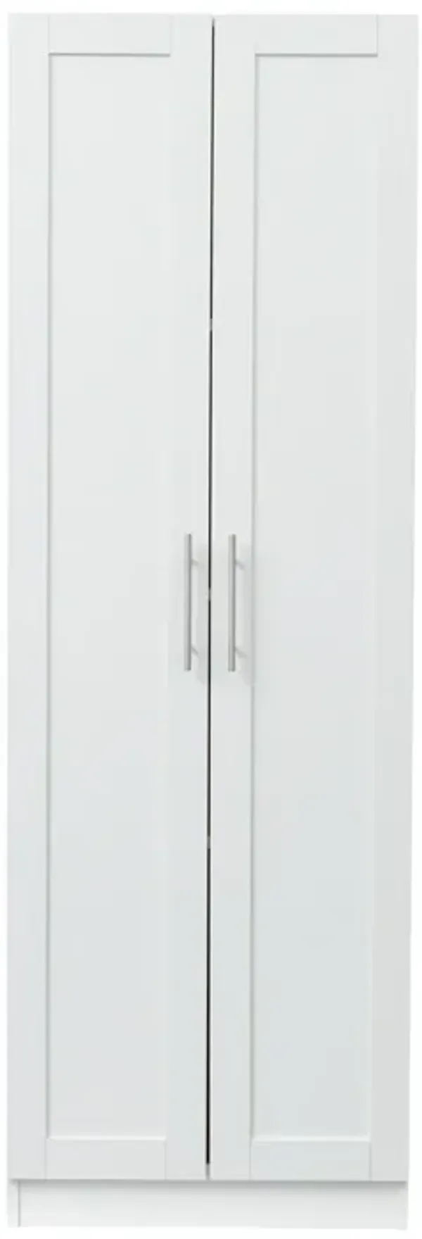 High Wardrobe And Kitchen Cabinet With 2 Doors And 3 Partitions To Separate 4 Storage Spaces