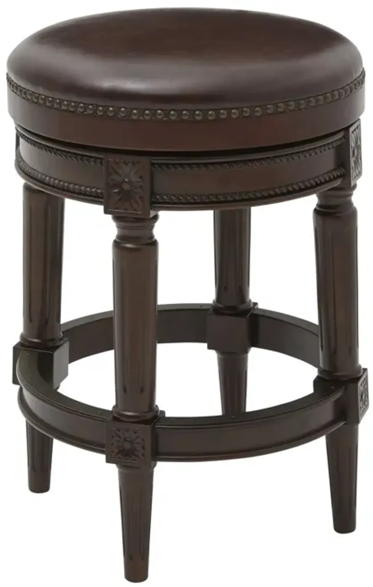 Counter Height Stool In Distressed Walnut Finished