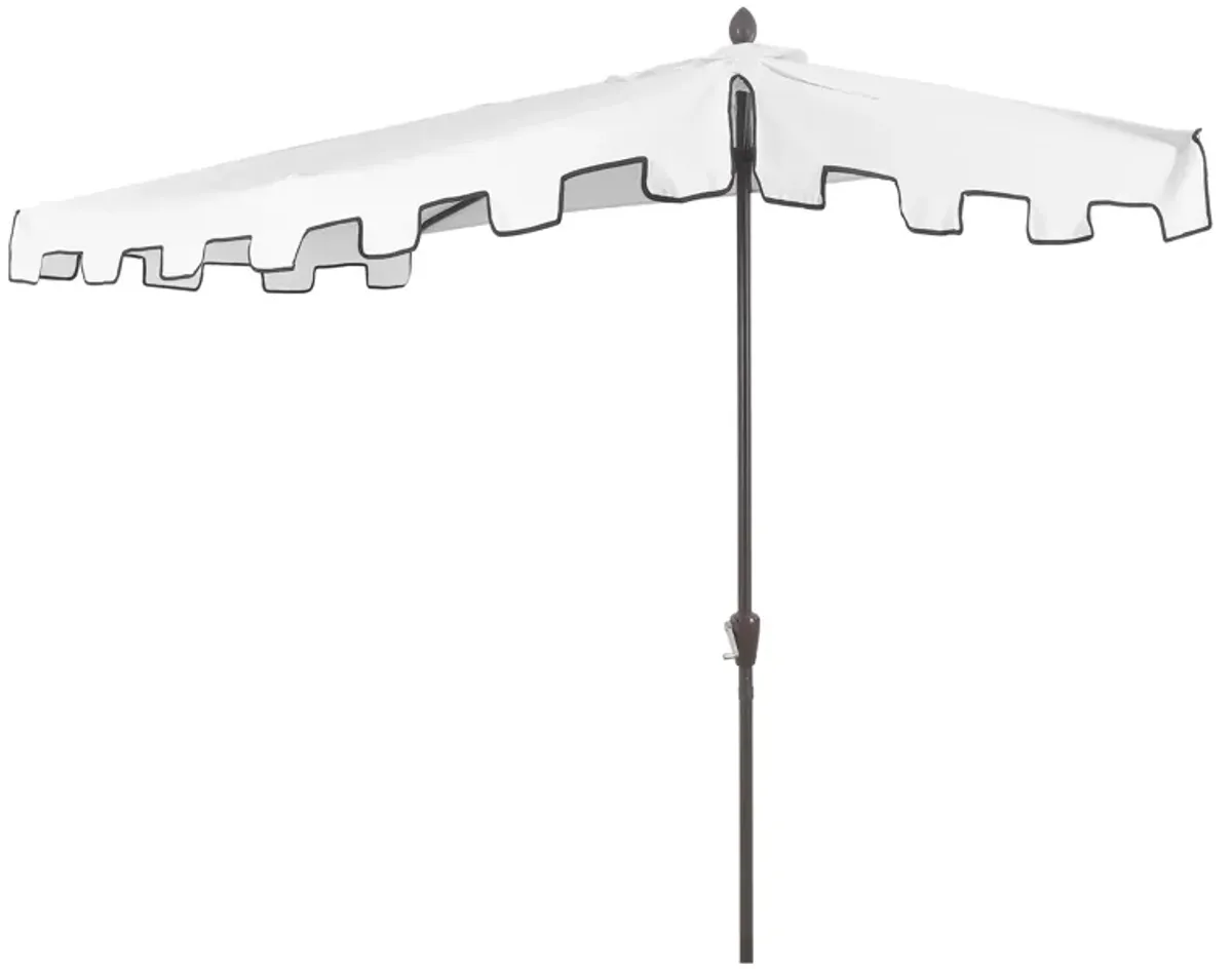 Sidney Classic MidCentury Rectangular Half Market Patio Umbrella with Crank, Wind Vent and UV Protection