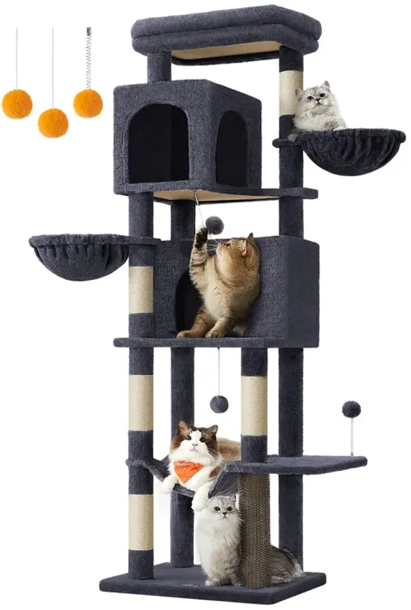 Cat Tree Tower Multi-Level Climbing Post with Scratching Posts and Cozy Perches
