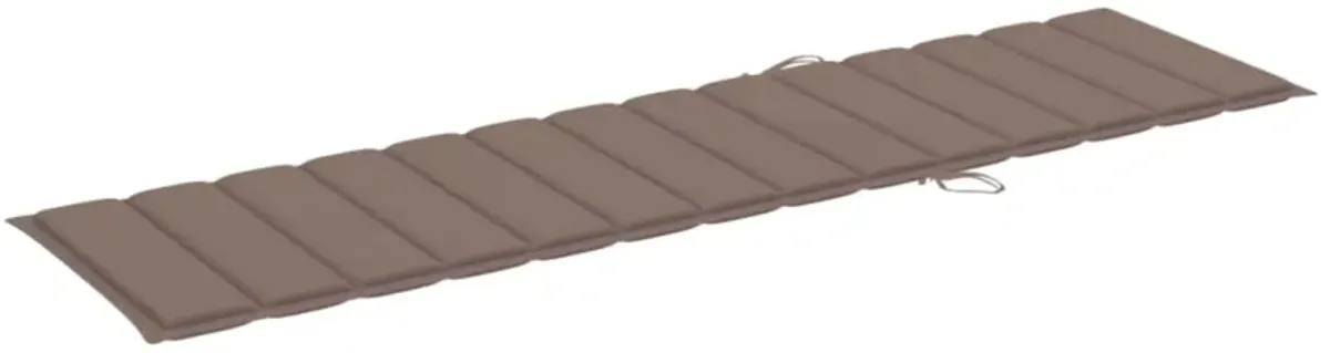 vidaXL Sun Lounger Cushion Taupe 78.7"x19.7"x1.6" Fabric