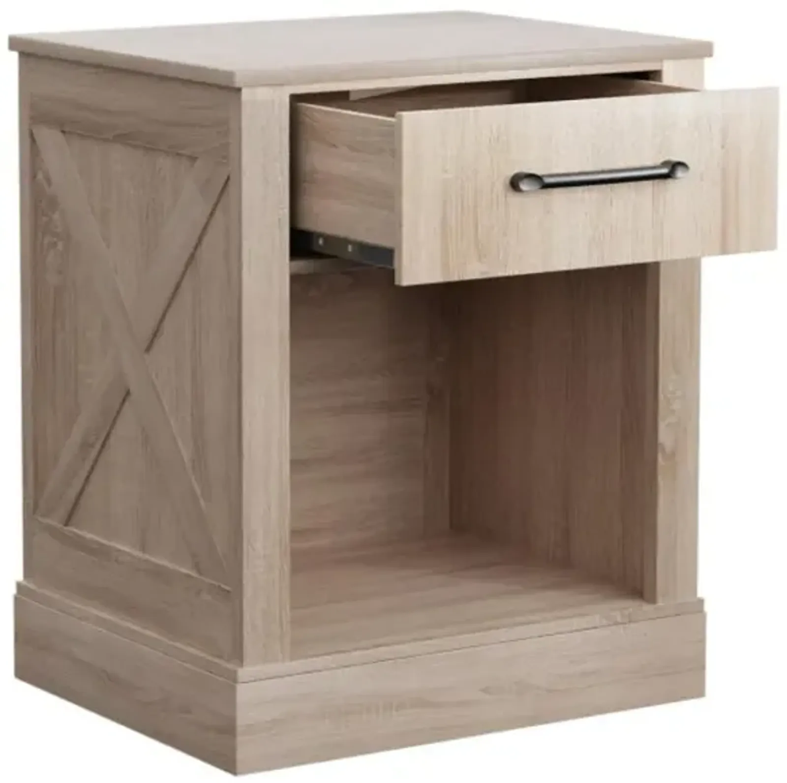 Hivvago Compact Nightstand with Drawer and  Shelf