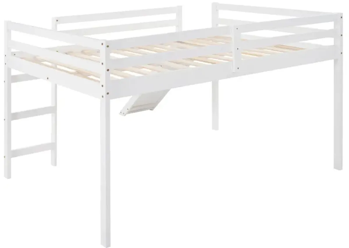 Loft Bed with Slide, Multifunctional Design, Full