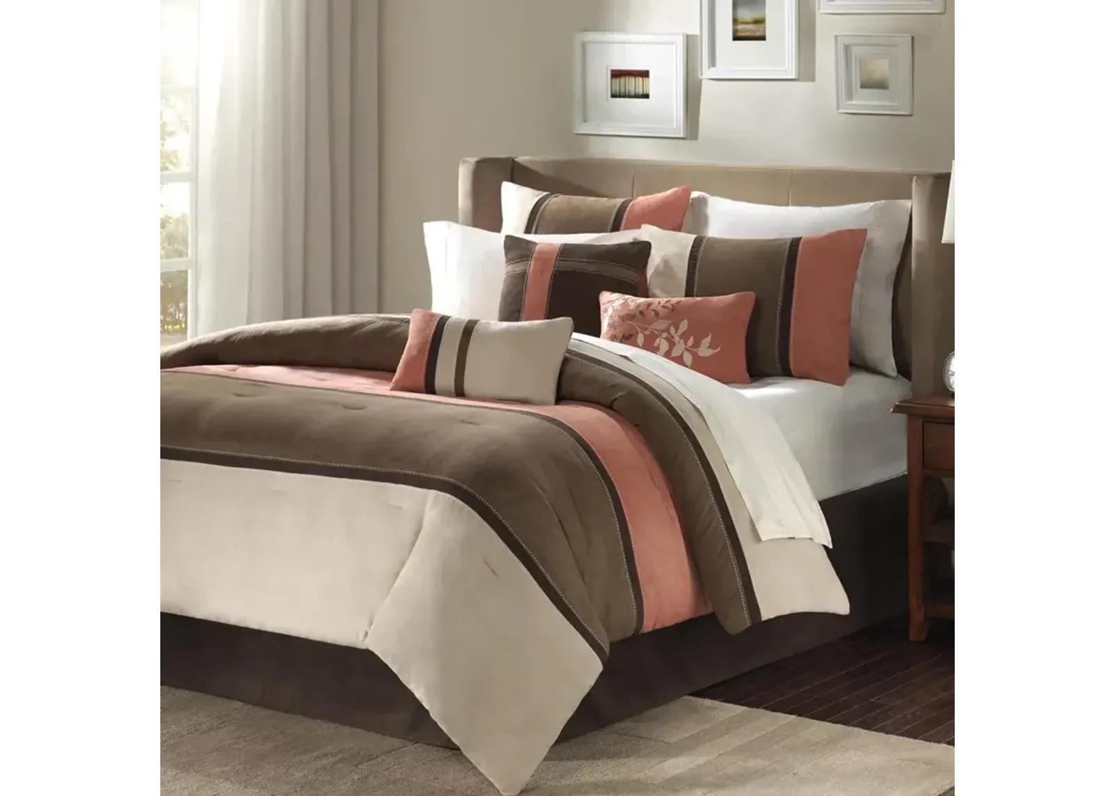 Belen Kox 7-Pieces Micro Suede Pieced Solid Comforter Set, Belen Kox