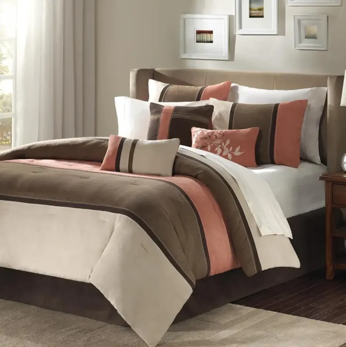 Belen Kox 7-Pieces Micro Suede Pieced Solid Comforter Set, Belen Kox