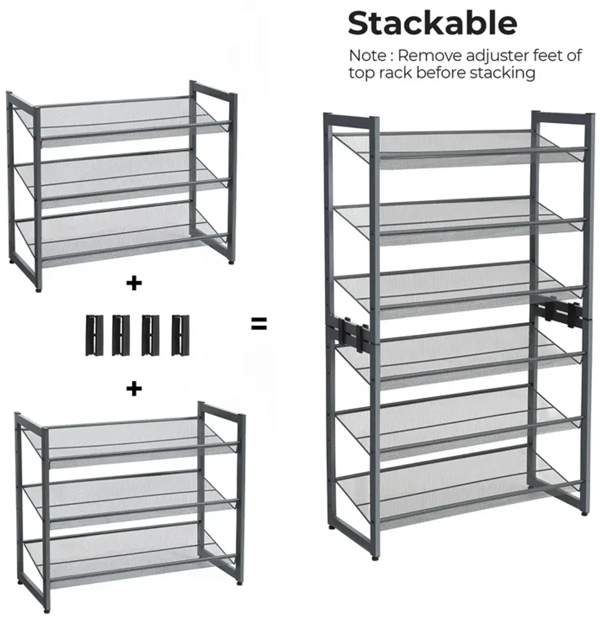 6-Tier Shoe Rack - Spacious Storage Solution for Organized Footwear