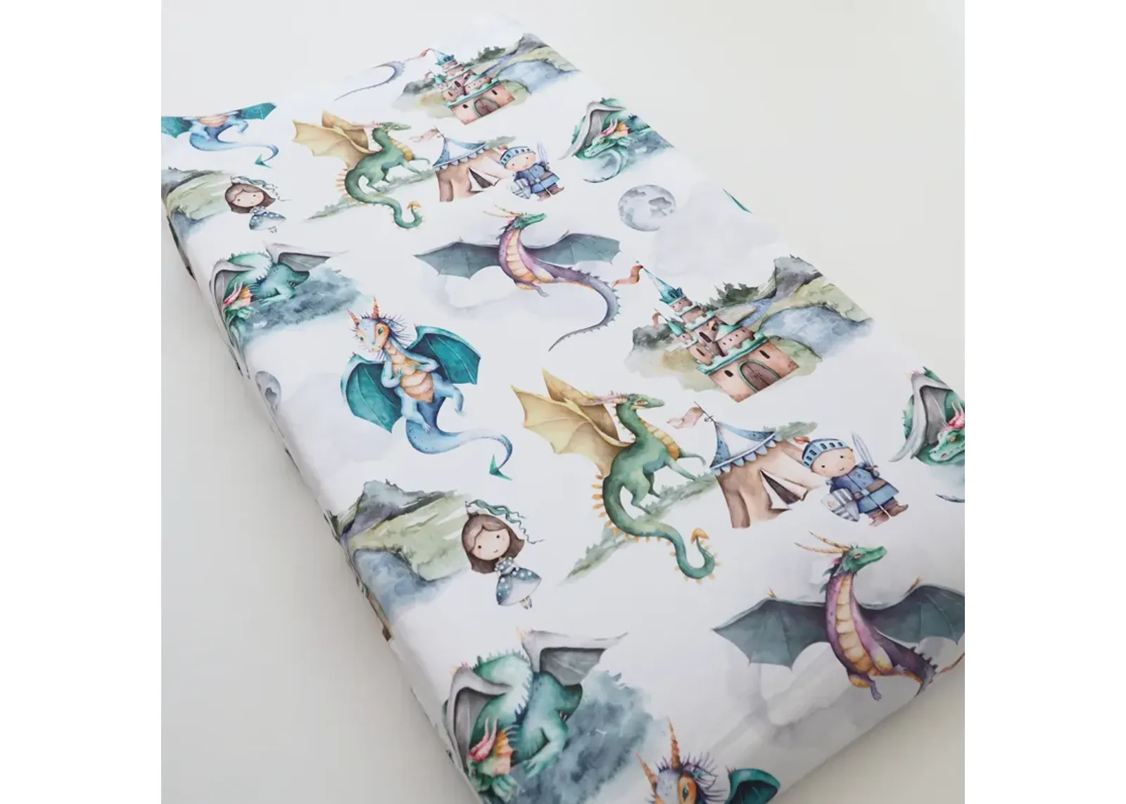 Baby Changing Pad Cover - Dragons & Knights