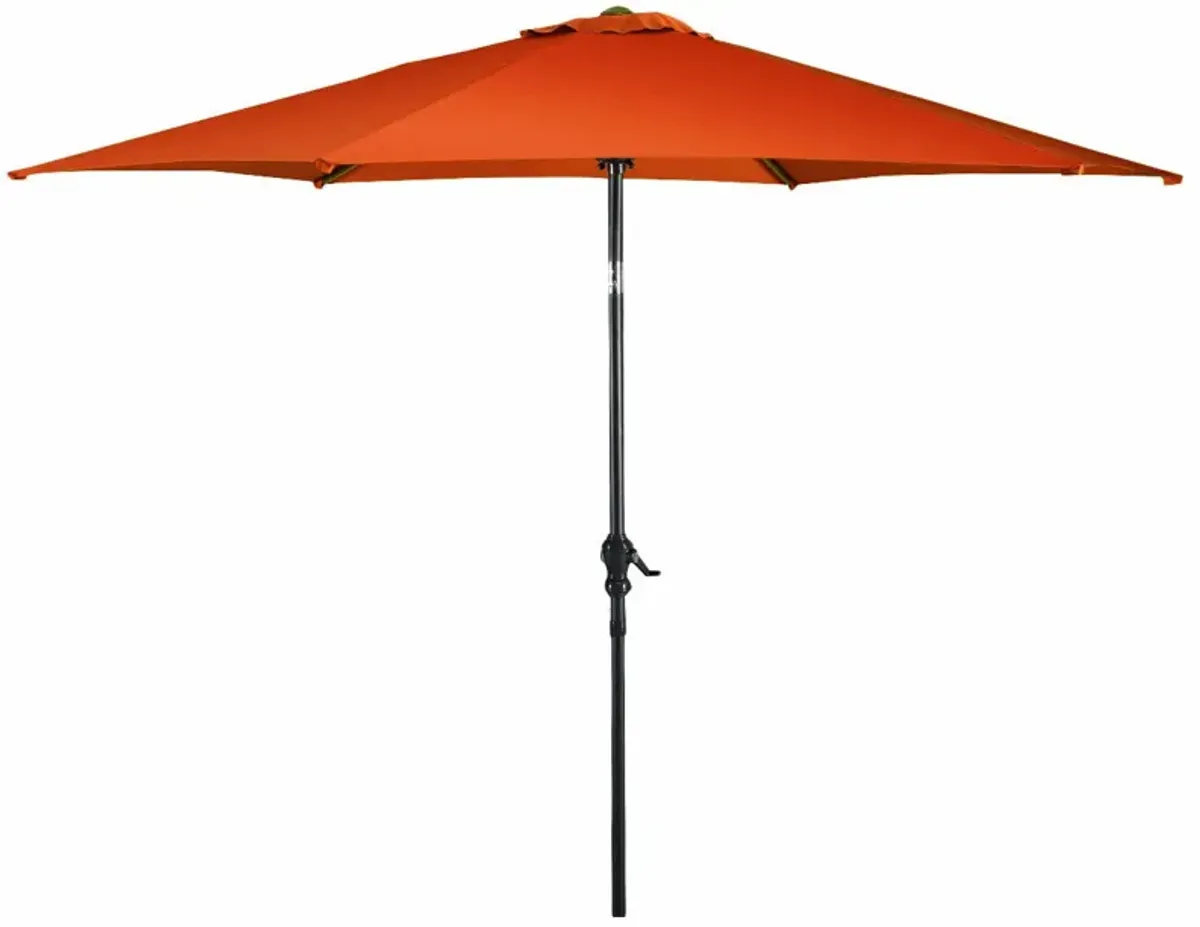 9 ft Outdoor Market Patio Table Umbrella Push Button Tilt Crank Lift