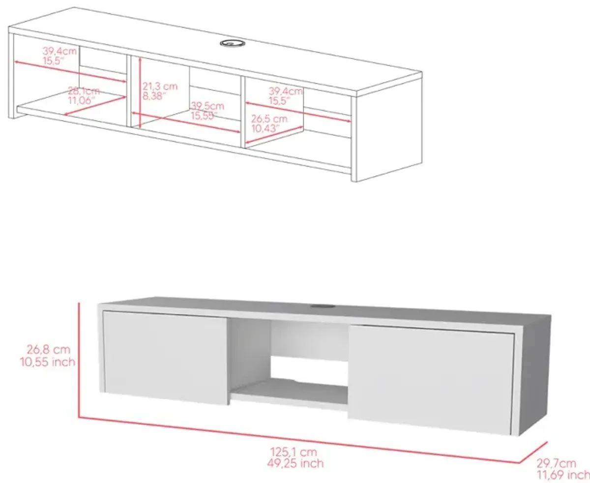 Floating Tv Stand Watson, Living Room, White