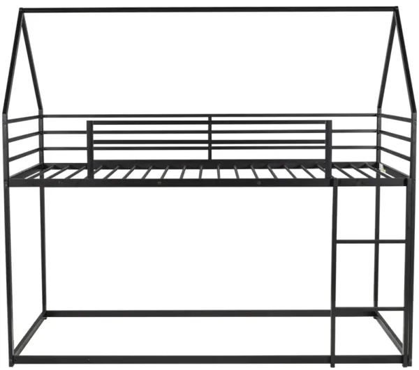 Merax House Bunk Bed with Built-in Ladder