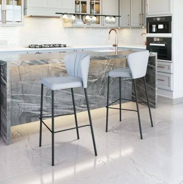 Linz Barstool (Set of 2) Gray