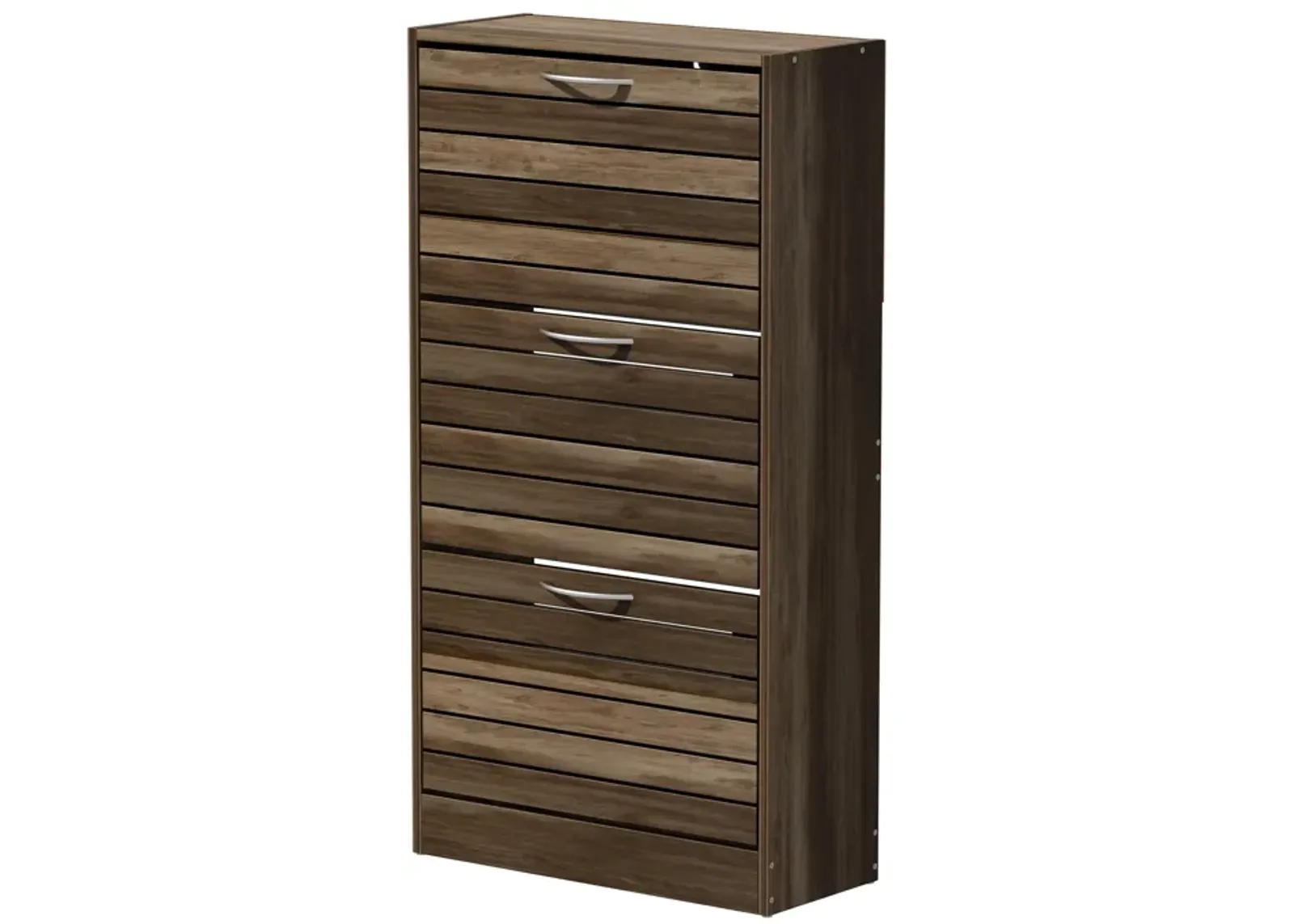 42.3 in. H x 22.4 in. W, Brown Wood Grain Environment-Friendly High-Quality Particle Board Shoe Storage Cabinet