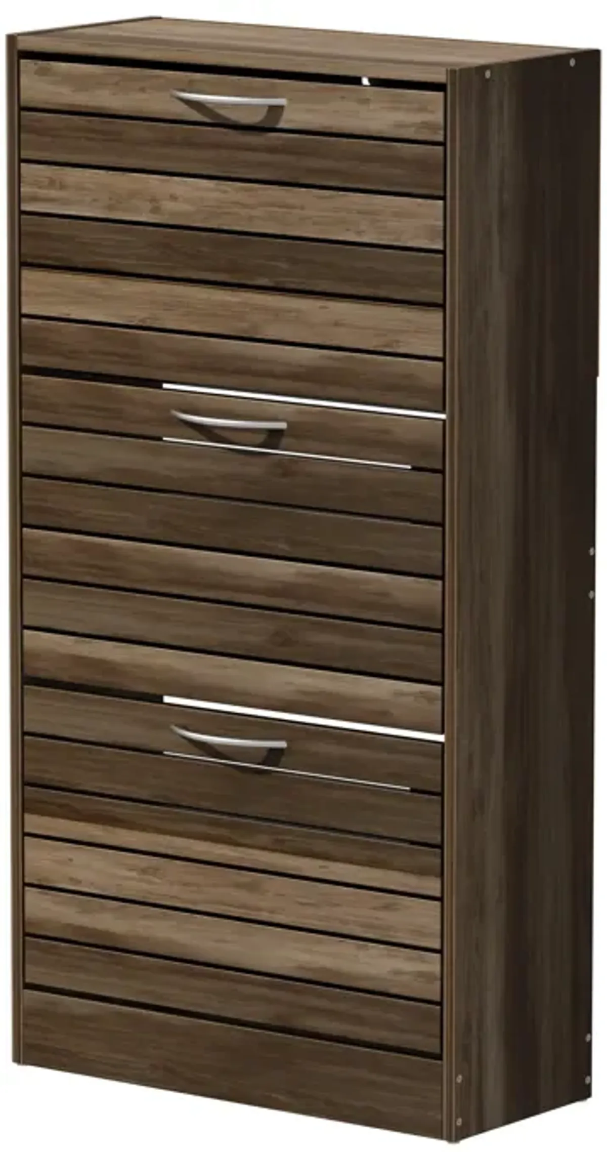 42.3 in. H x 22.4 in. W, Brown Wood Grain Environment-Friendly High-Quality Particle Board Shoe Storage Cabinet