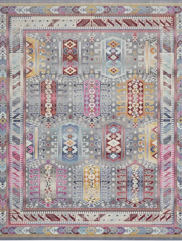 Vintage Kashan VKA06 Gray/Multicolor 8'10" x 11'10" Rug