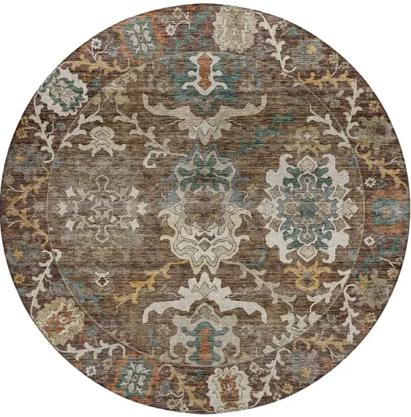 Silk Road SR8 Chocolate 8' Round Rug