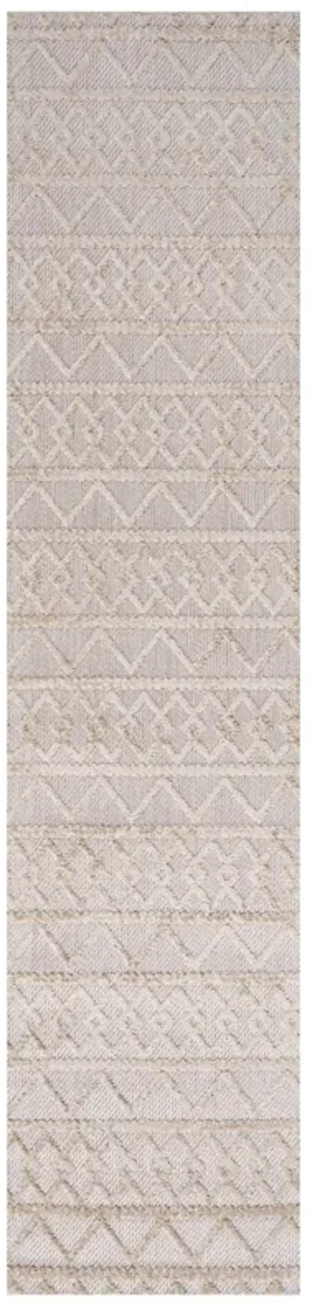 Aylan High-Low Pile Knotted Trellis Geometric Indoor/Outdoor Area Rug