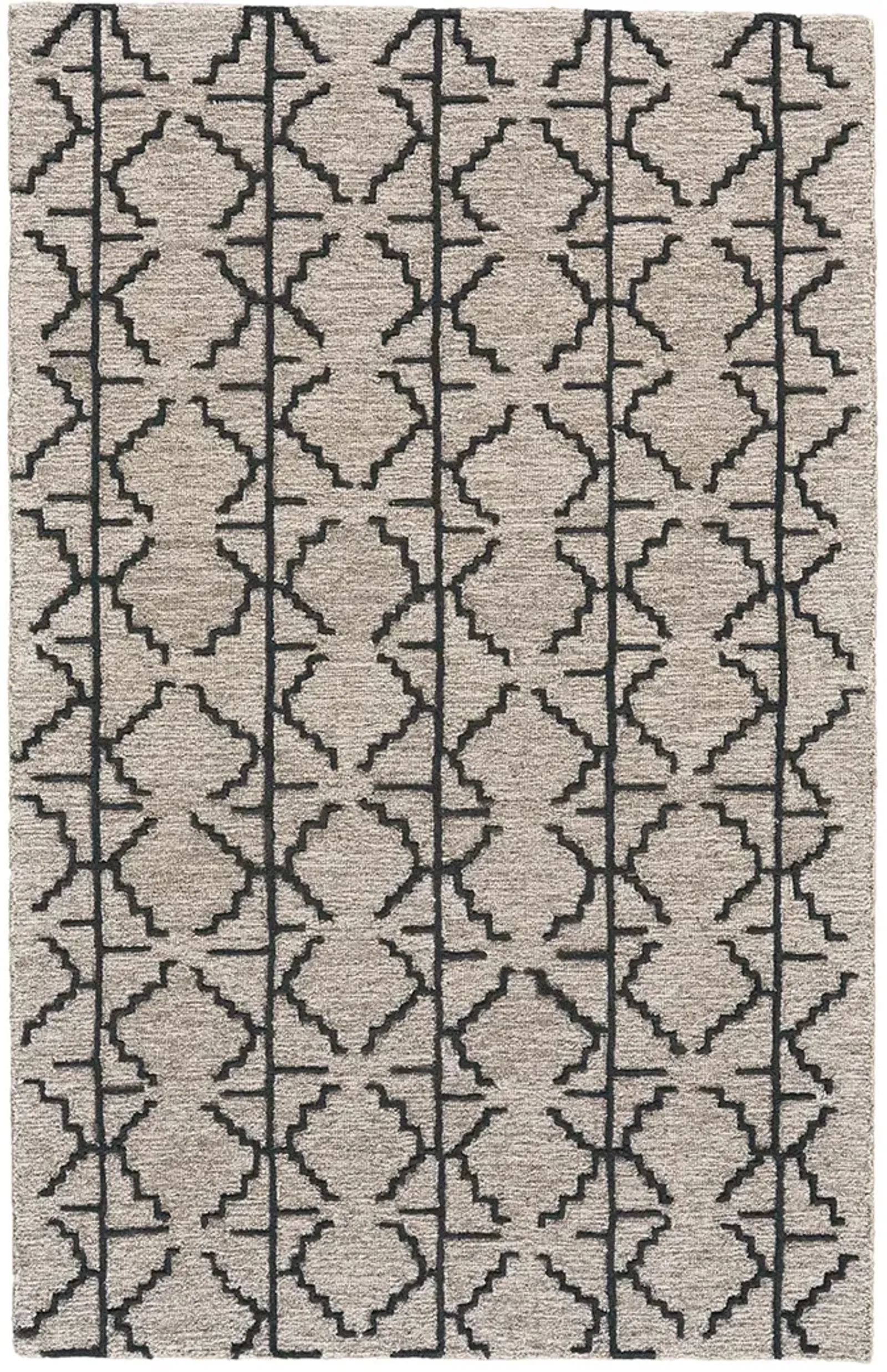 Enzo 8732F Black/Taupe/Gray 3'6" x 5'6" Rug