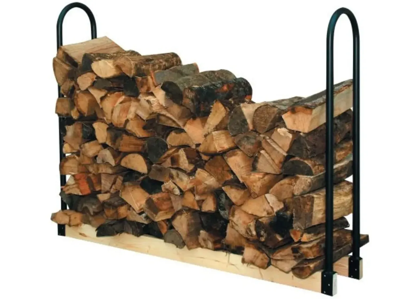 Hivvago Adjustable Length Firewood Log Rack for Indoor or Outdoor Use