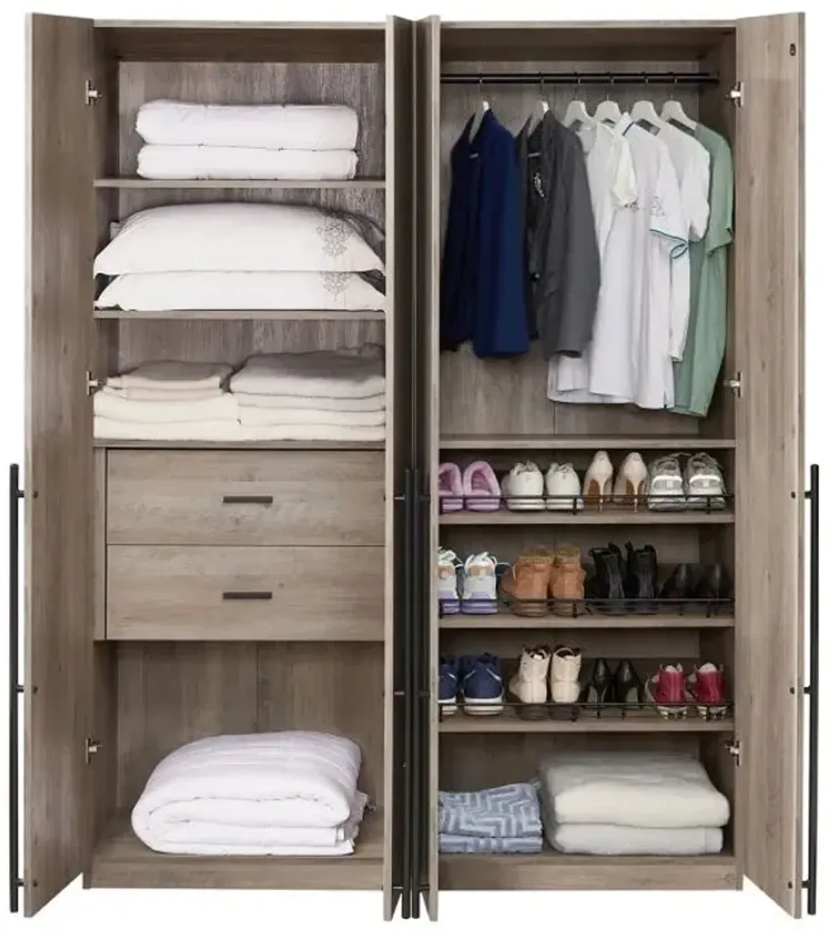 Lee Module Wardrobe in Gray (Set of 2)