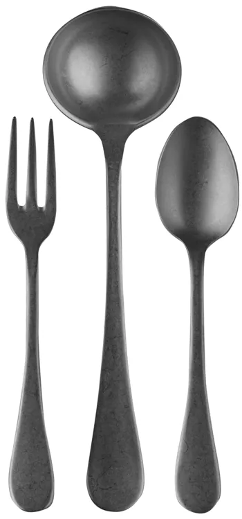 Vintage 3-Piece Serving Set in Black Gold