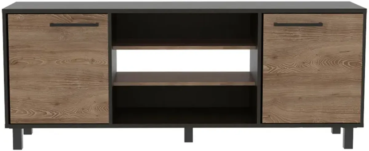 Cannon 3-Shelf 2-Door TV Stand Carbon Espresso