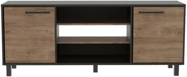 Streamdale Cannon 3-Shelf 2-Door TV Stand Carbon Espresso