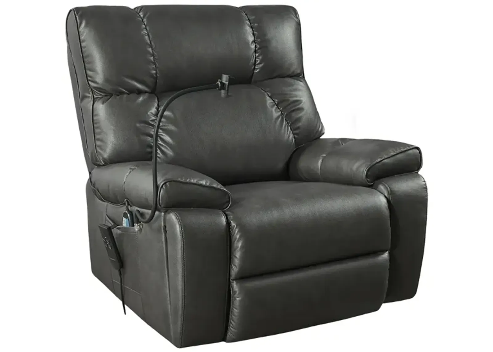 Electric Power Lift Recliner Chair with Massage, Heat & Phone Holder