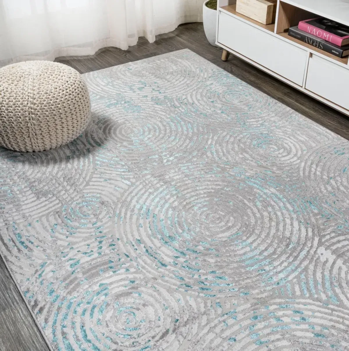 Timeworn Modern Abstract Area Rug