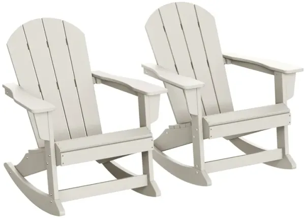 WestinTrends 2 piece set Outdoor / Patio Poly Adirondack rocking chairs ( 2 seater )