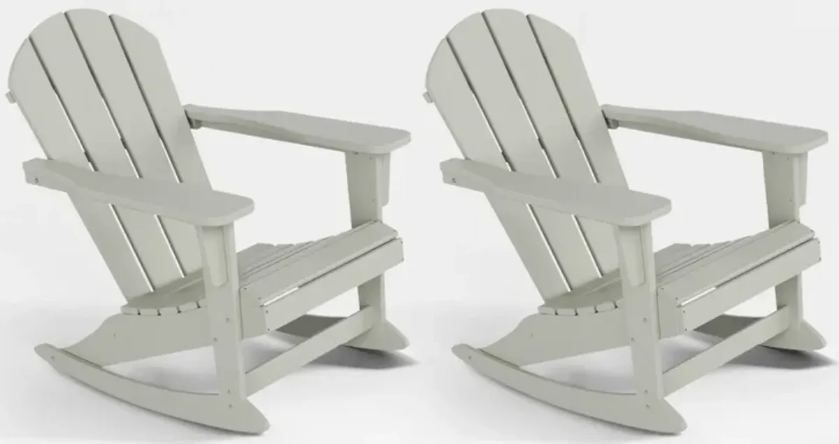 WestinTrends Classic Outdoor Patio Rocking Adirondack Chair (Set of 2)