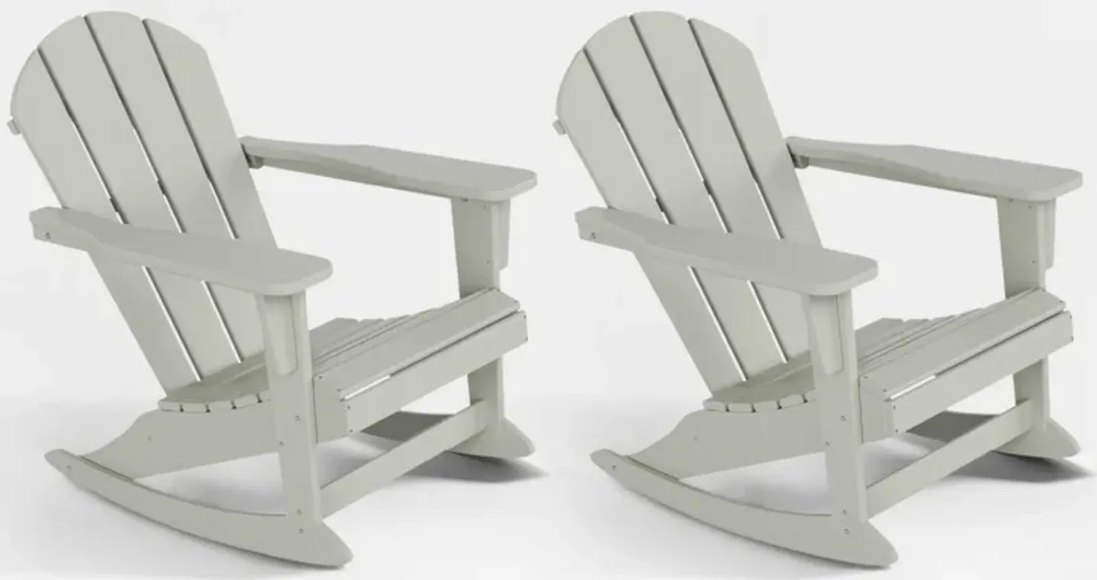 WestinTrends Classic Outdoor Patio Rocking Adirondack Chair (Set of 2)