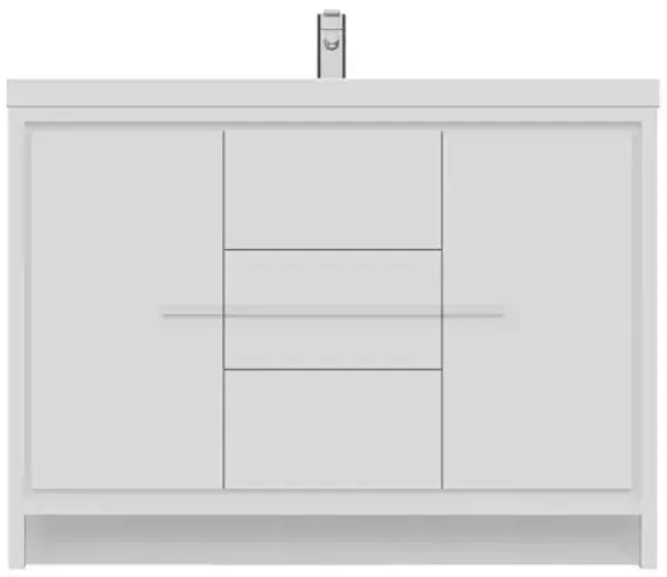 Alya Bath Sortino 48 Modern Bathroom Vanity in White