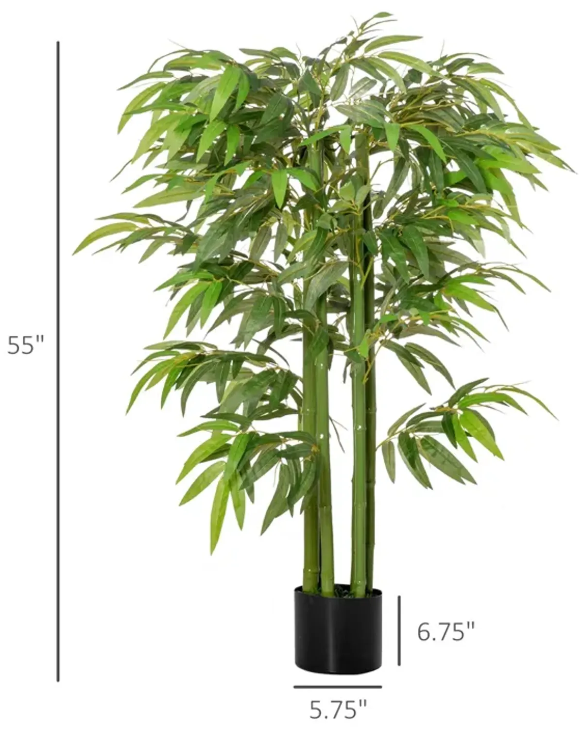 Zen Decor Element: 4.5ft Faux Bamboo Tree in Nursery Pot