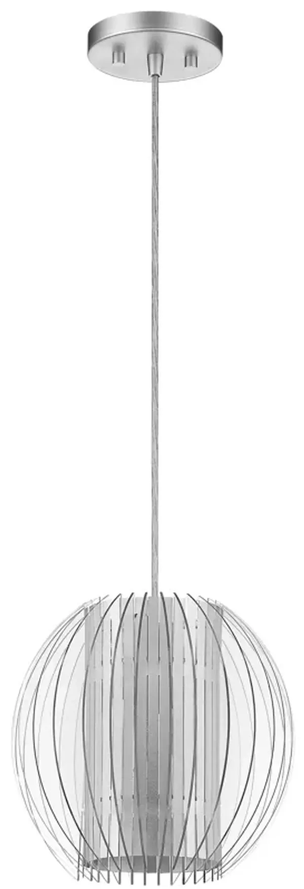 Hivvago Acrylic and Steel Shade Hanging Globe Light