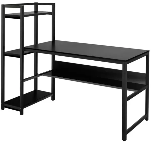 59-Inch Computer Desk Home Office Workstation 4-Tier Storage Shelves