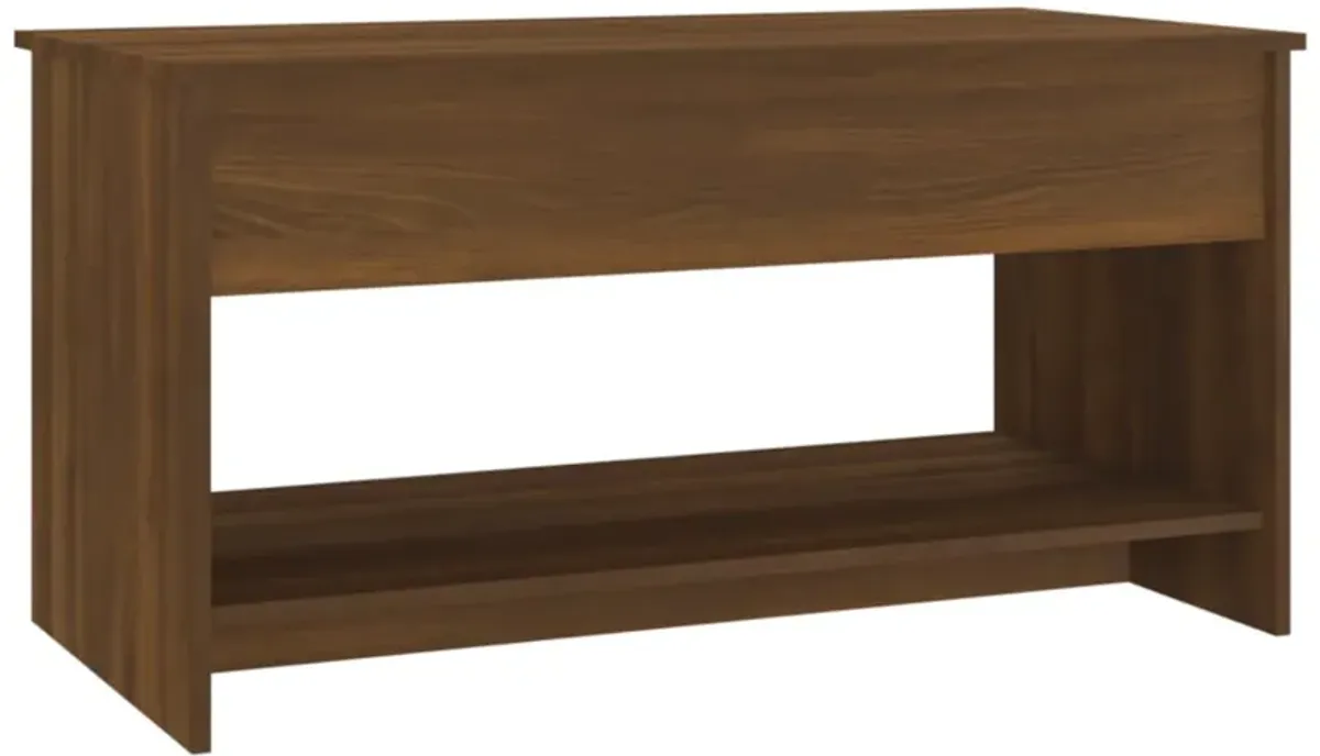 vidaXL Coffee Table Brown Oak 40.2"x19.7"x20.7" Engineered Wood