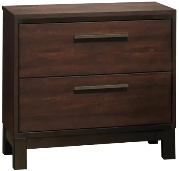 Edmonton 2-drawer Nightstand Rustic Tobacco