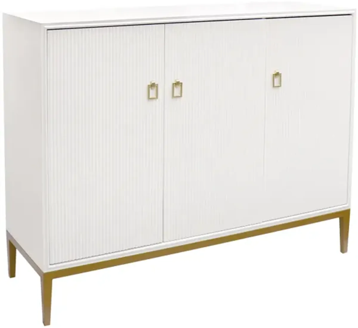 Pasargad Home Victoria Sideboard with 3 Doors, Ivory